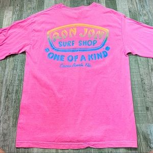 neon pink ron jon long sleeve tee